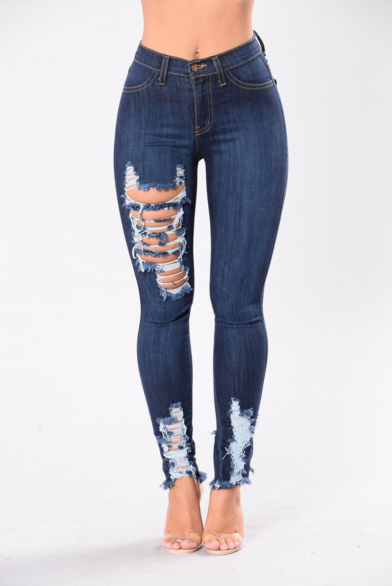 SZ60113 ripped distressed jeans